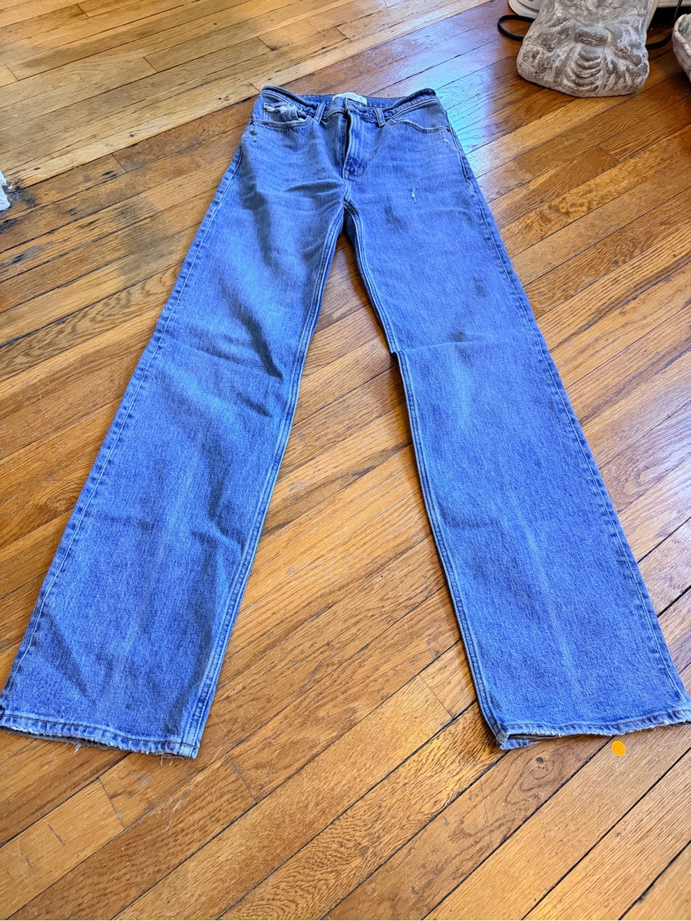Abercrombie & Fitch Women's Blue Wide Leg Jeans
